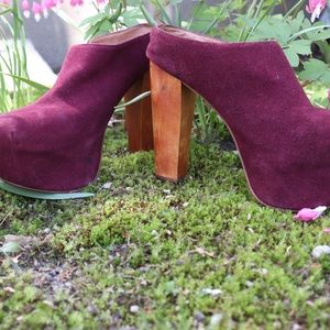 Suede Jeffrey Campbell Havana Platform Clogs
